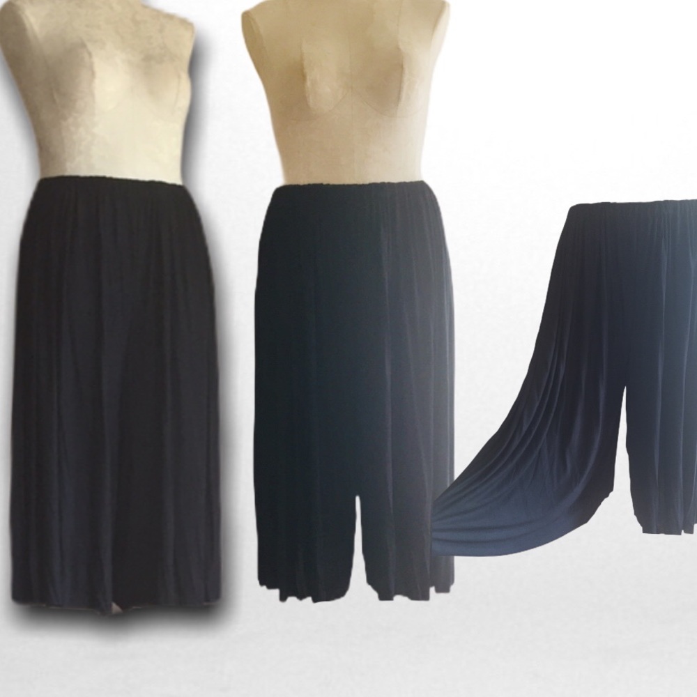 Black stretch jerseys palazzo pants